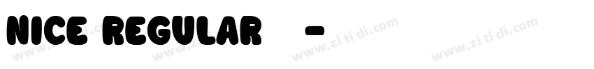 Nice Regular字体字体转换